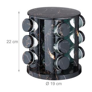 B2X Carrousel à épices noir en marbre  