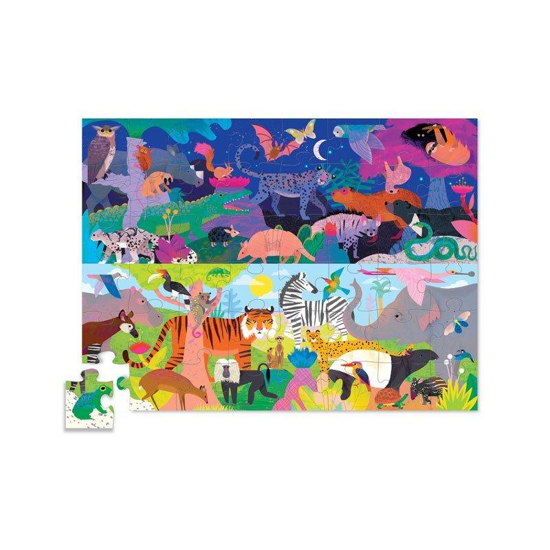 Crocodile Creek  Puzzle, Gegensätze, Nacht & Tag 48 pcs , Crocodile Creek 