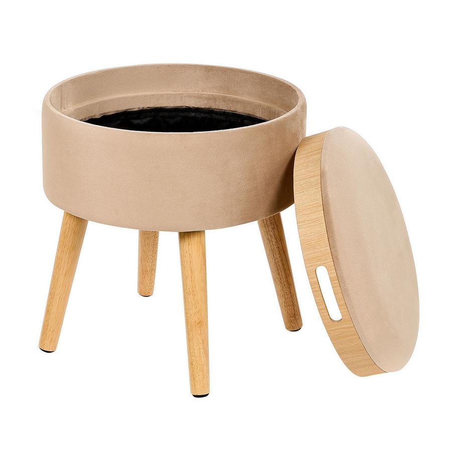 Beliani Hocker mit Stauraum aus Samtstoff Glamourös NEELY  