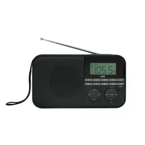 JVC RA-F310B Radiowecker Schwarz