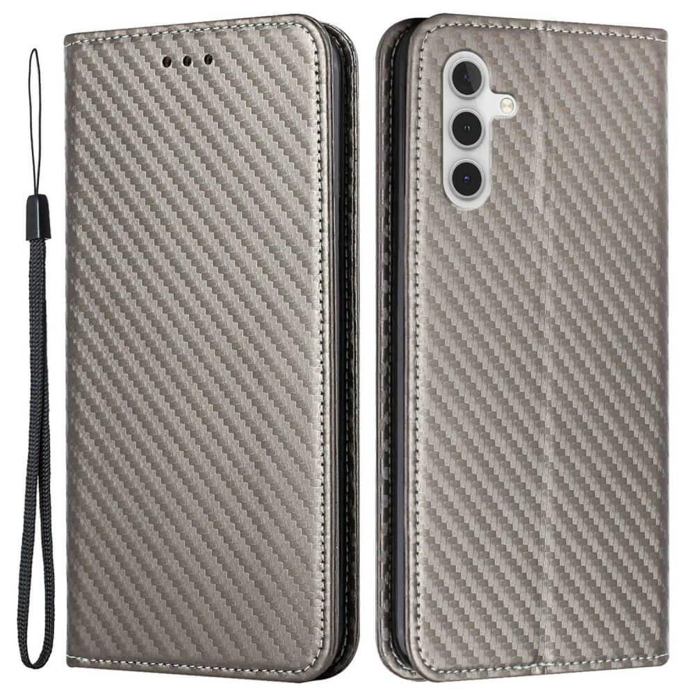 Cover-Discount  Galaxy A14 - Étui Flip Look Carbone 