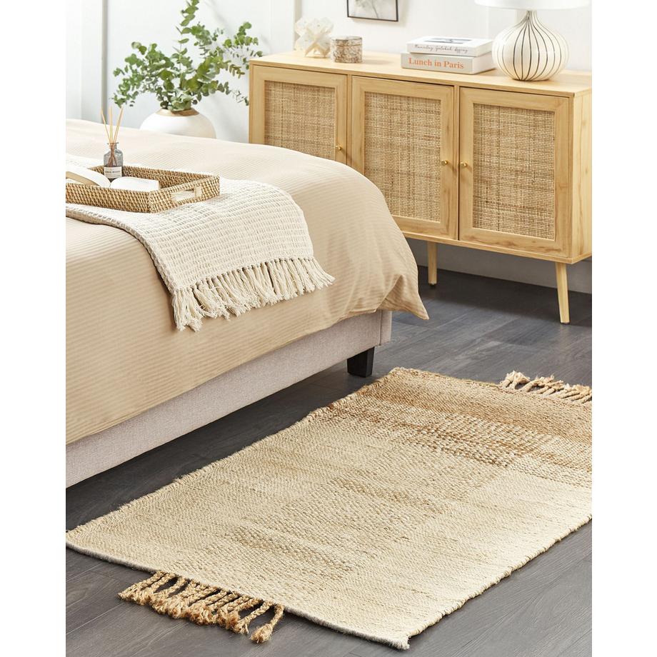 Beliani Teppich aus Jute  HAMZALAR  