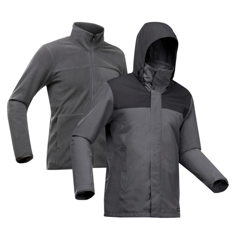 FORCLAZ Travel 100 Veste d'hiver imperméable 3 en 1  