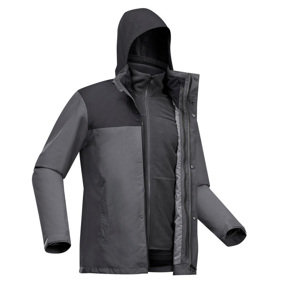 FORCLAZ Travel 100 Veste d'hiver imperméable 3 en 1  