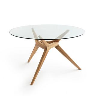 AM.PM Runder Tisch Maricielo aus Glas und massiver Eiche  