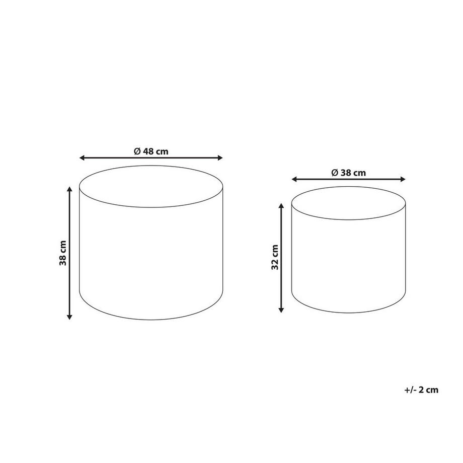 Beliani Lot de 2 tables basses en MDF Scandinave MANTI  