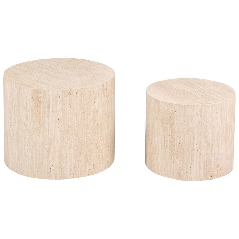 Couchtisch 2er Set aus MDF-Platte Skandinavisch MANTI