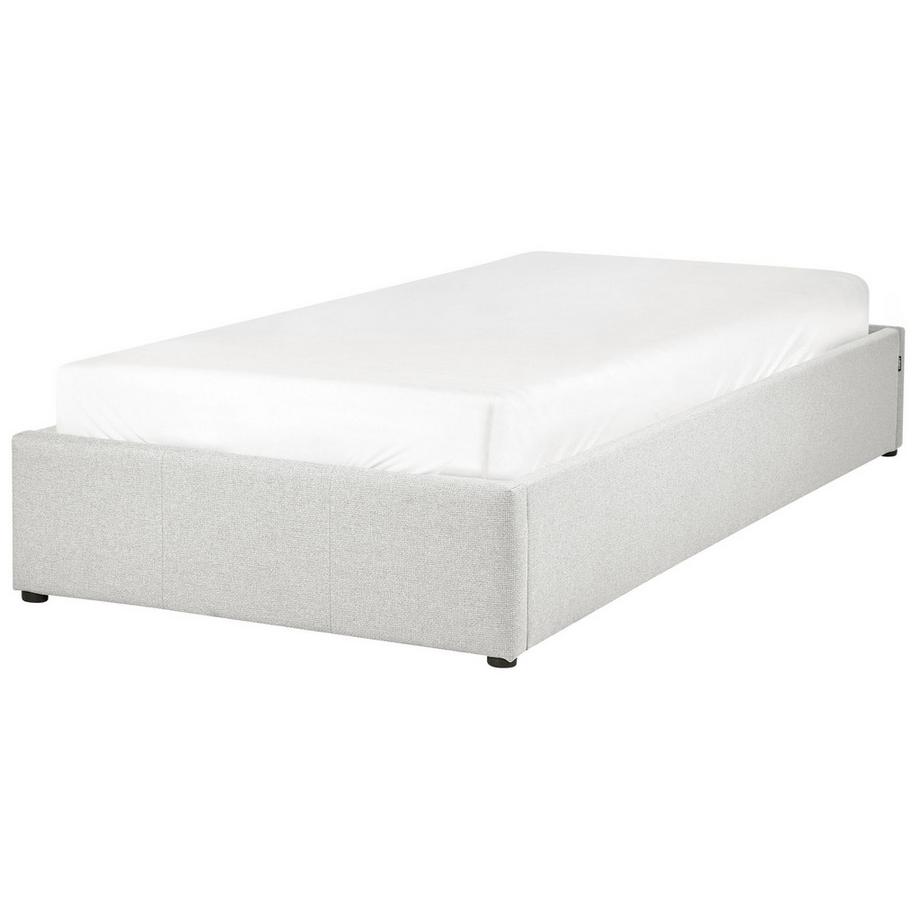 Beliani Letto con ottomano senza testata en Tessuto Scandinavo DINAN  