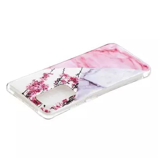 Cover-Discount  Galaxy A52 - Coque en caoutchouc de silicone souple Flower Marble Weiss