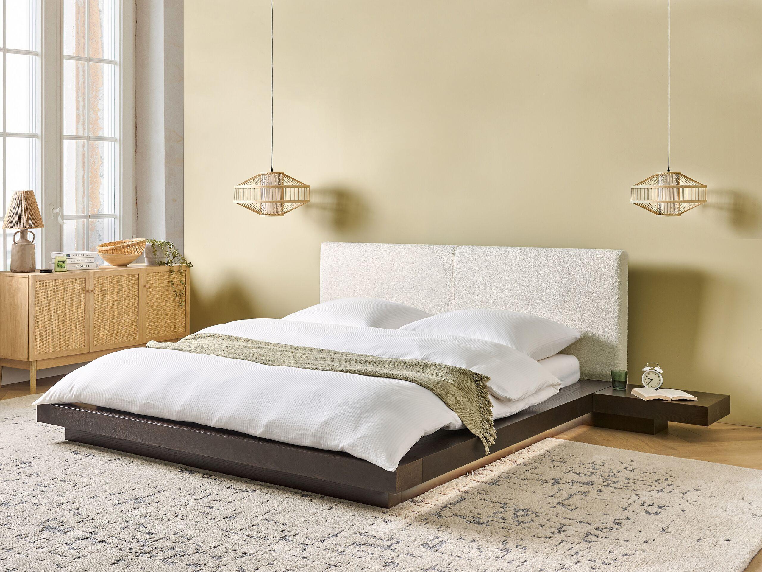 Beliani Bett mit LED aus MDF-Platte Modern ZEN  