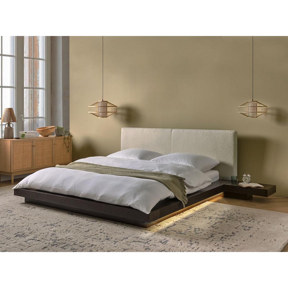 Beliani Letto con LED en Fibra a media densità (MDF)  ZEN  