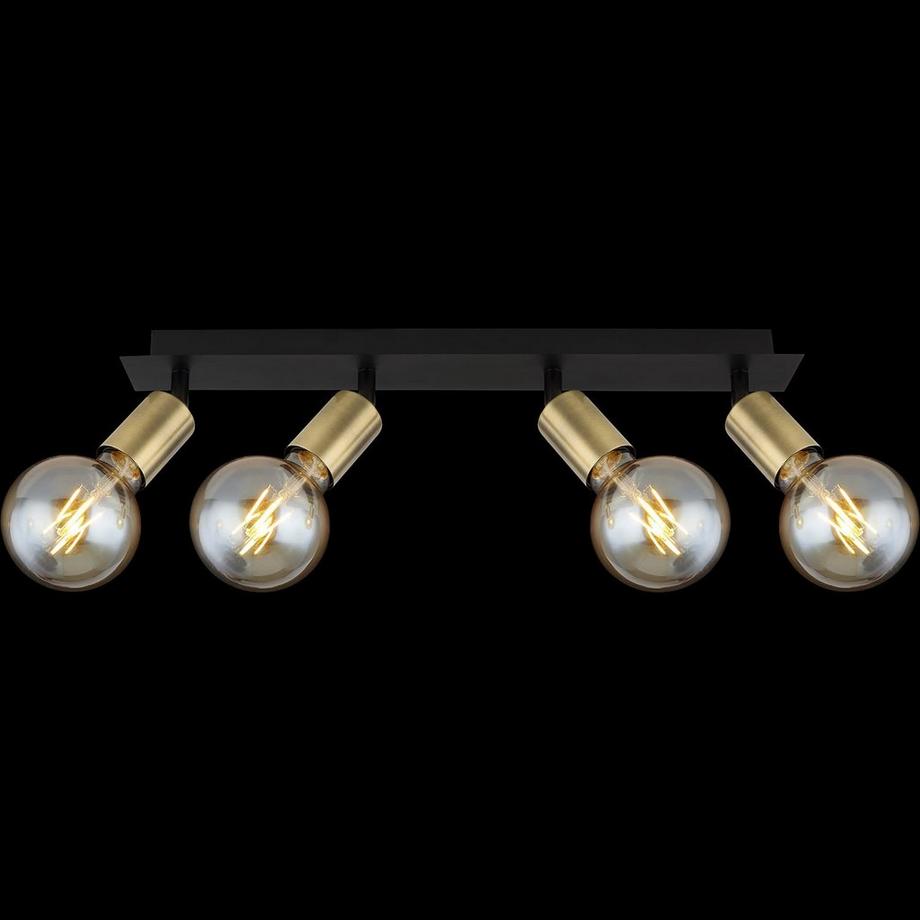 mutoni Spot métal noir mat 4xE27  