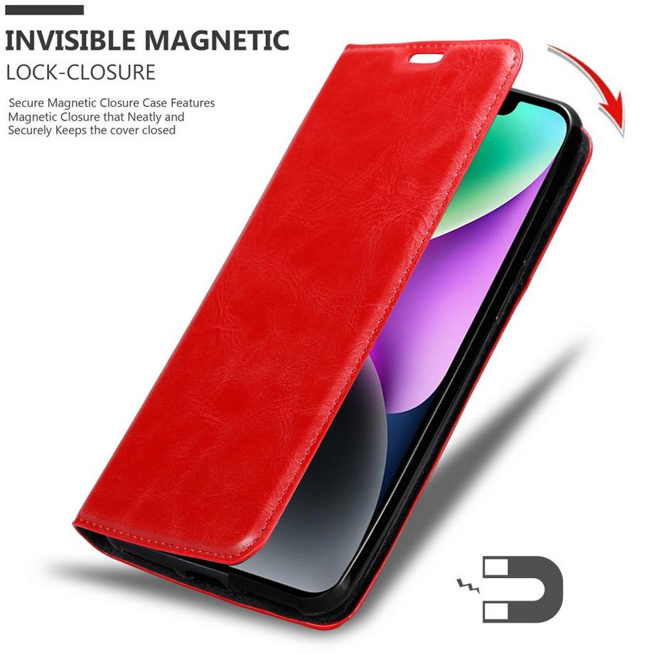 Cadorabo  Housse compatible avec Apple iPhone 14 - Coque de protection avec fermeture magnétique, fonction de support et compartiment pour carte 