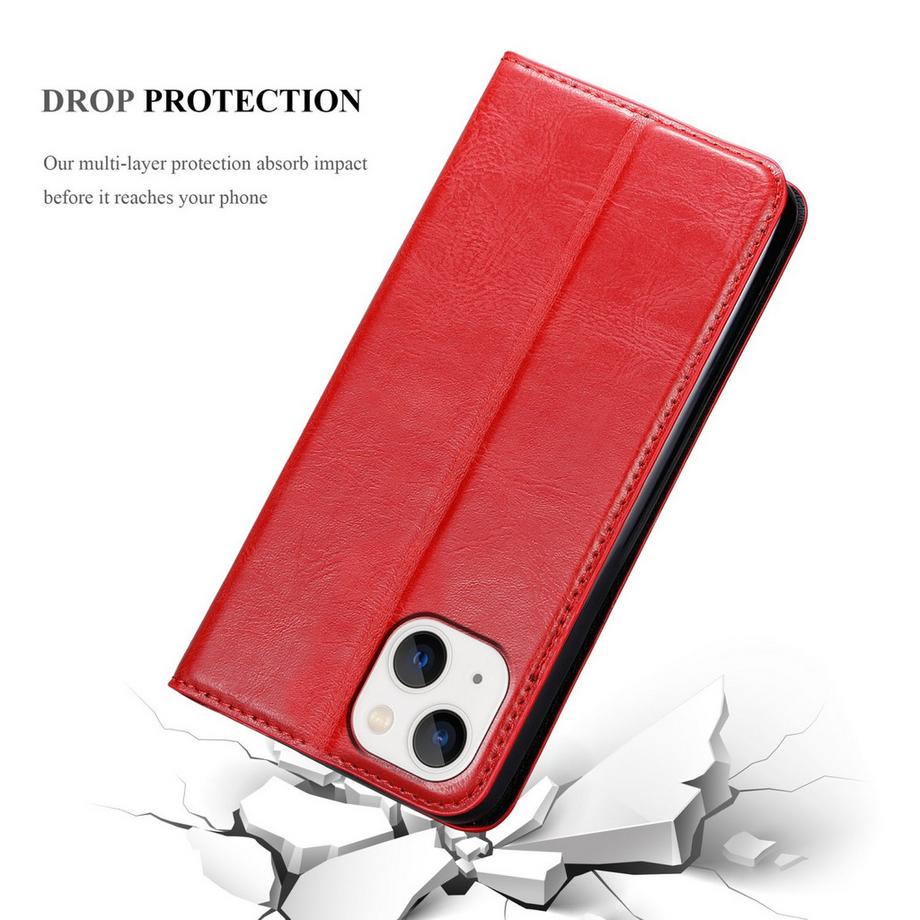 Cadorabo  Housse compatible avec Apple iPhone 14 - Coque de protection avec fermeture magnétique, fonction de support et compartiment pour carte 