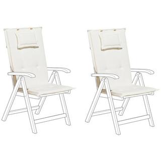 Beliani Lot de 2 coussins de jardin en Polyester Scandinave JAVA/AMANTEA  