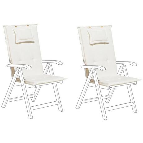 Beliani Lot de 2 coussins de jardin en Polyester Scandinave JAVA/AMANTEA  