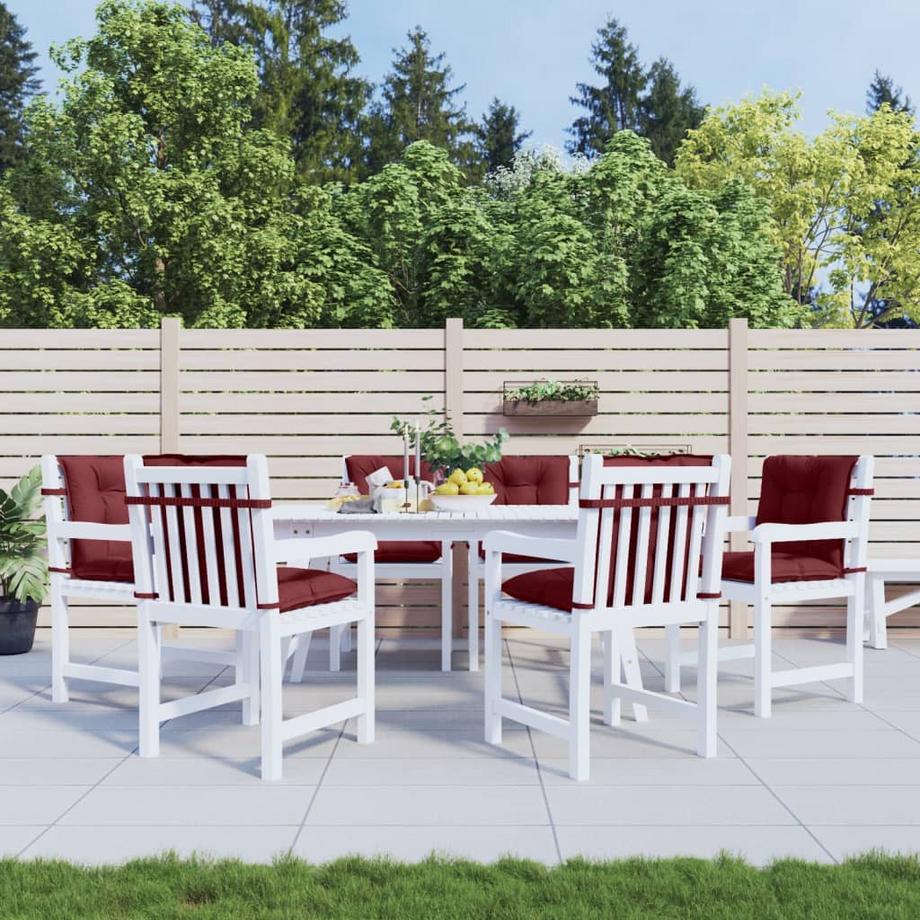 VidaXL Coussin de chaise à dossier bas tissu  