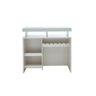 Vente-unique LED Hausbar - Hochglanz - MDF - Weiß - FABIO  