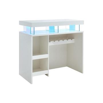 Mobile da bar con LED in MDF Bianco laccato - FABIO II