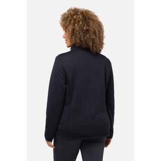 Ulla Popken  Strickfleece-Jacke, Teddyfleece, Stehkragen, Zipptaschen 