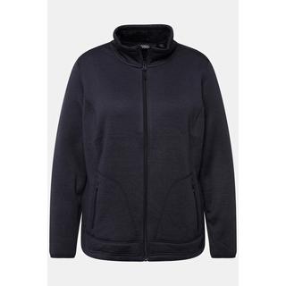 Ulla Popken  Strickfleece-Jacke, Teddyfleece, Stehkragen, Zipptaschen 