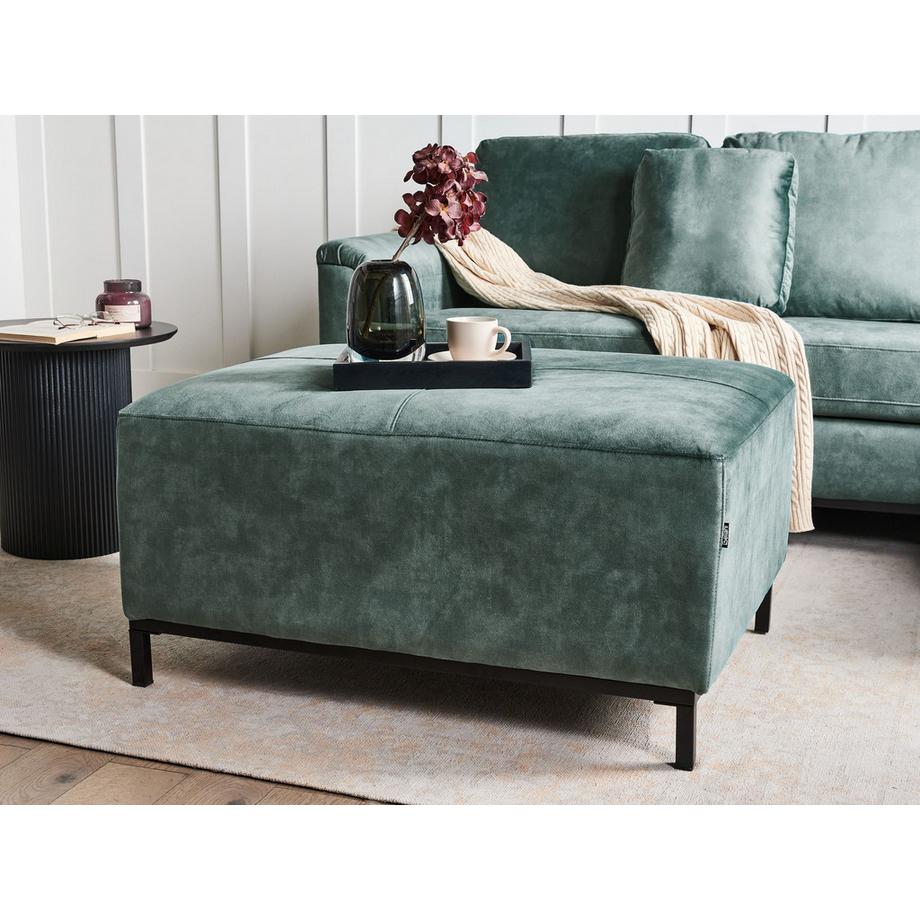 Beliani Ottoman en Velours Traditionnel OSLO  