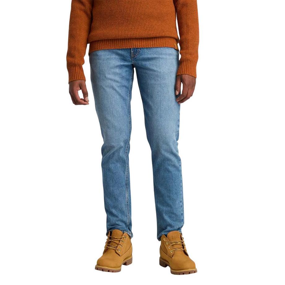 Timberland Sandown Slim Fit High Rise Straight Leg Jeans  
