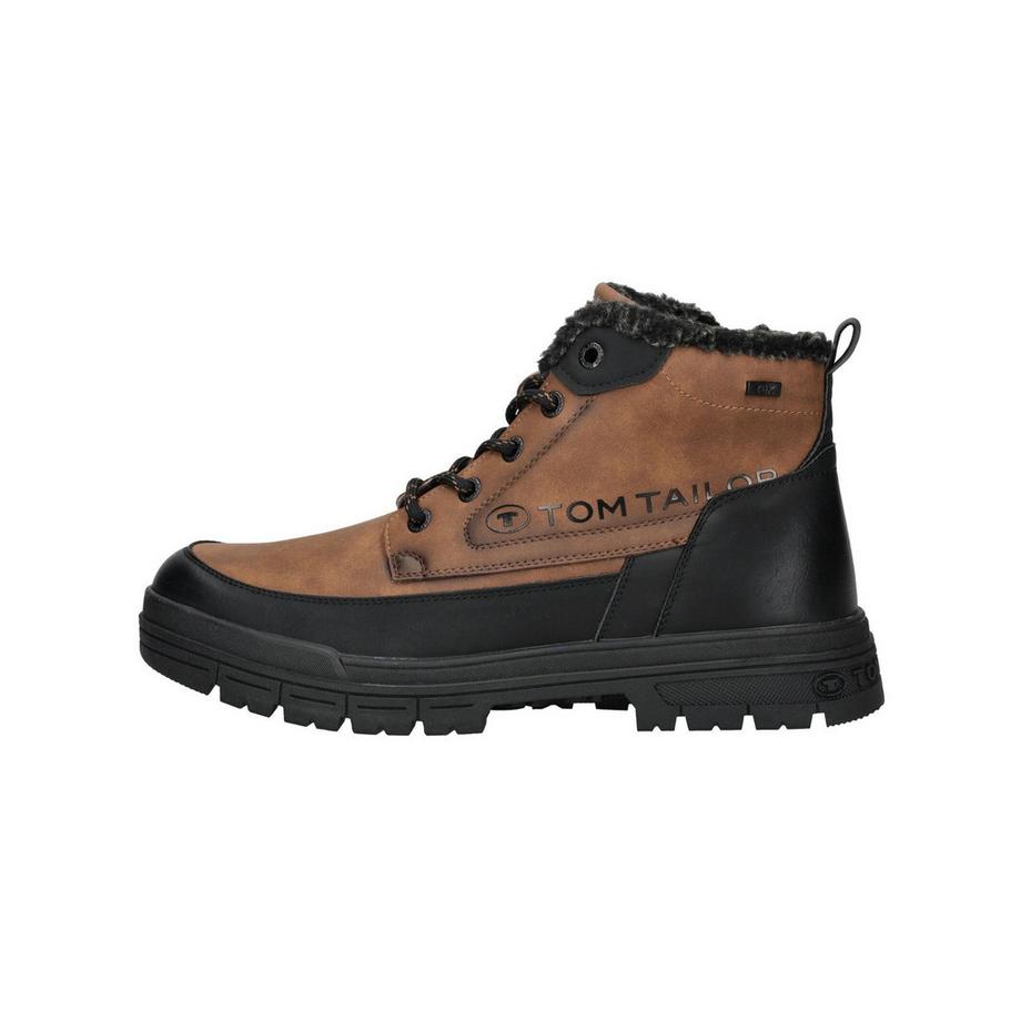 TOM TAILOR Bottines à lacets avec doublure en fausse fourrure  