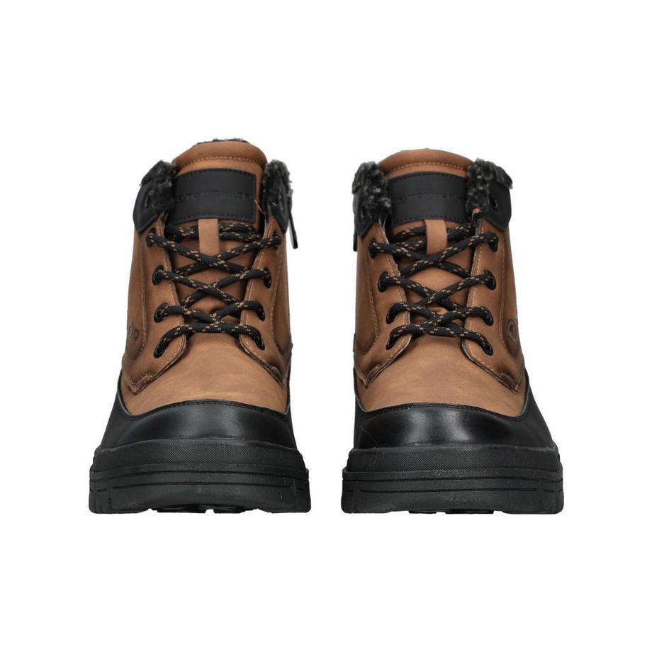 TOM TAILOR Bottines à lacets avec doublure en fausse fourrure  