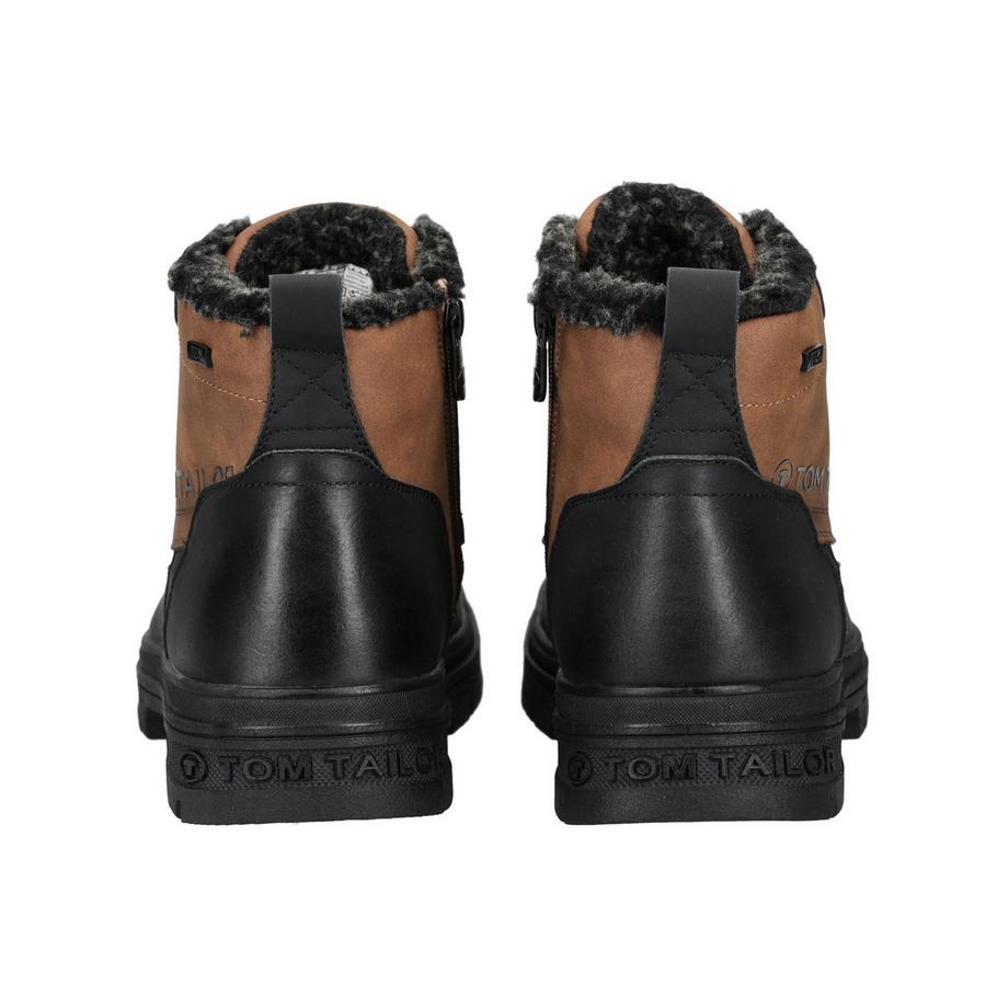 TOM TAILOR Bottines à lacets avec doublure en fausse fourrure  