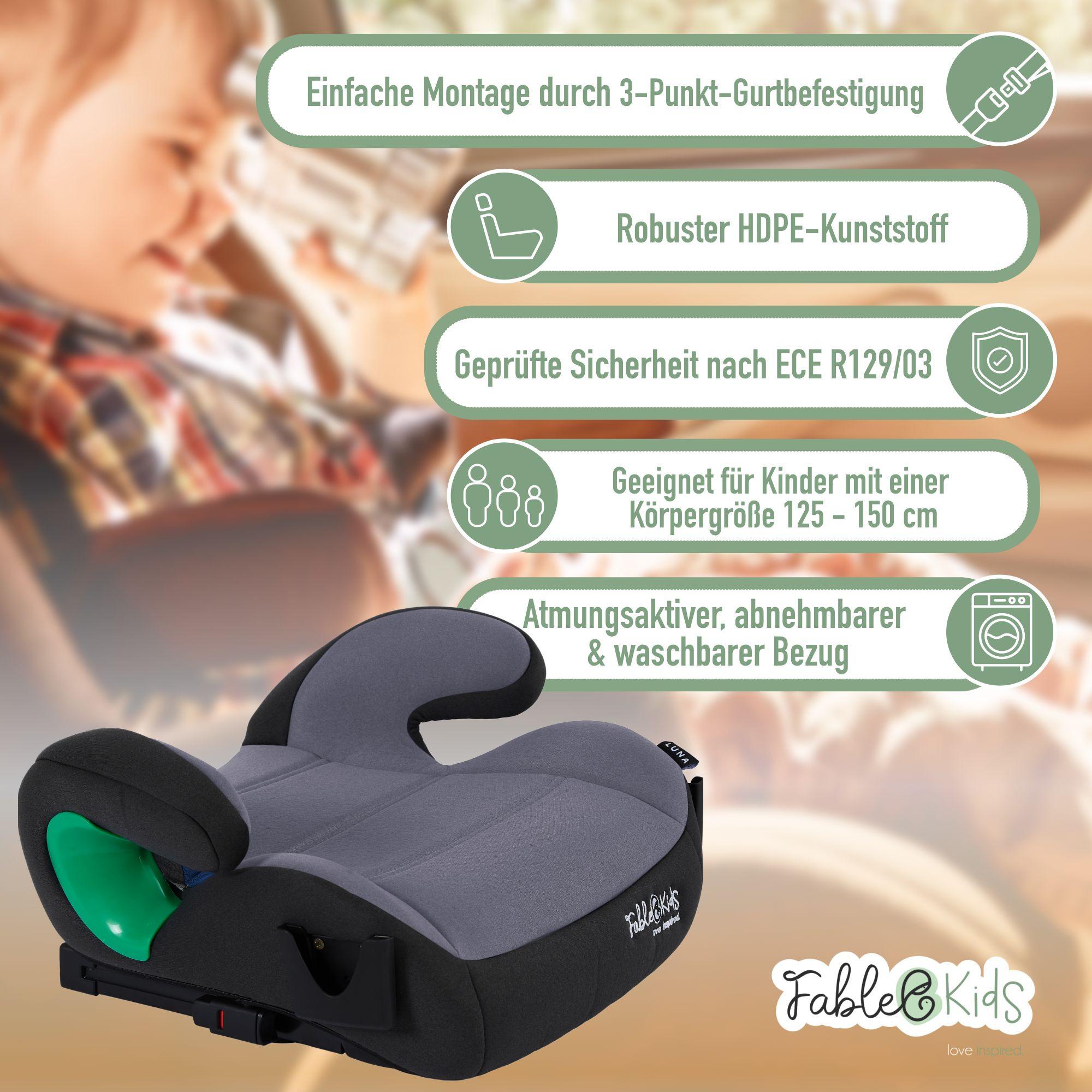 FableKids  Autokindersitz Autositz Kinderautositz Kindersitz Sitzerhöhung 