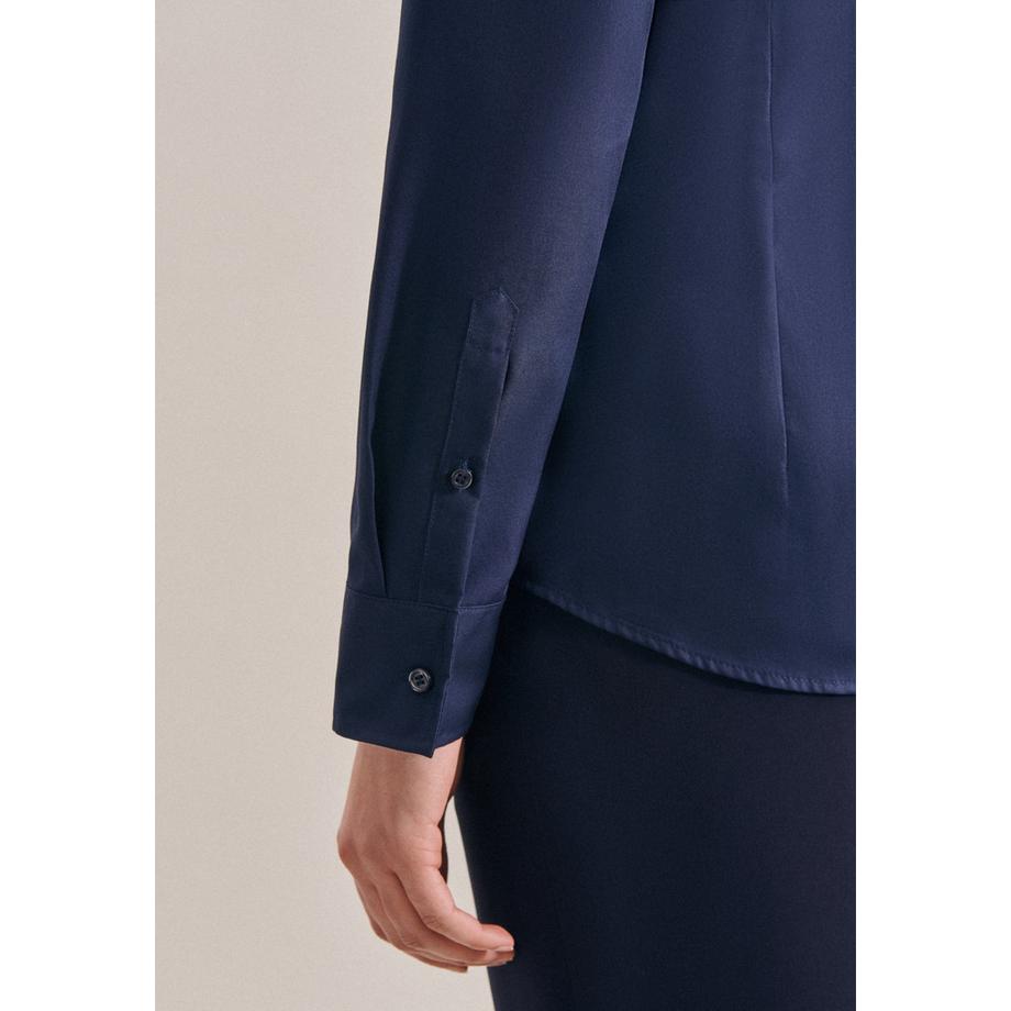 Seidensticker  Hemdbluse Uni Langarm Kragen 