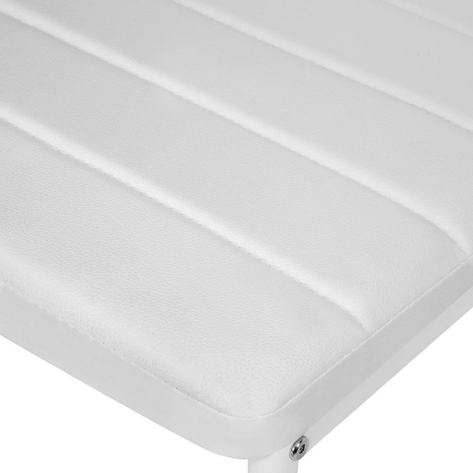 Tectake Ensemble de chaises de salle à manger THOMAS rembourrées avec revêtement aspect cuir  