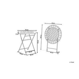 Beliani Tavolino Bistrot en Ferro Retrò TRIESTE  