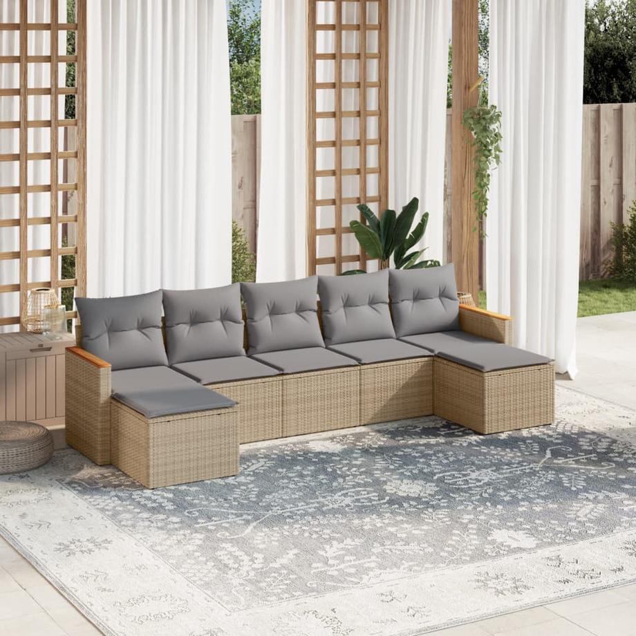 VidaXL Ensemble de canapés de jardin rotin synthétique  