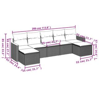 VidaXL Garten sofagarnitur poly-rattan  