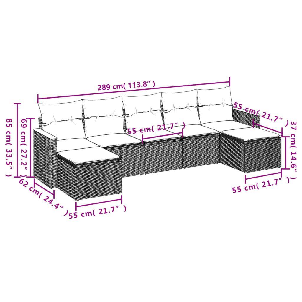 VidaXL set divano da giardino Polirattan  