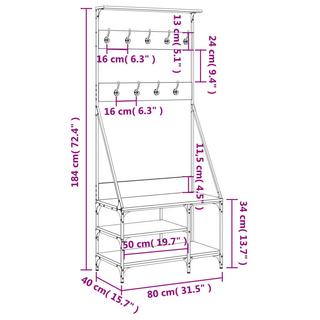 VidaXL appendiabiti Legno multistrato  