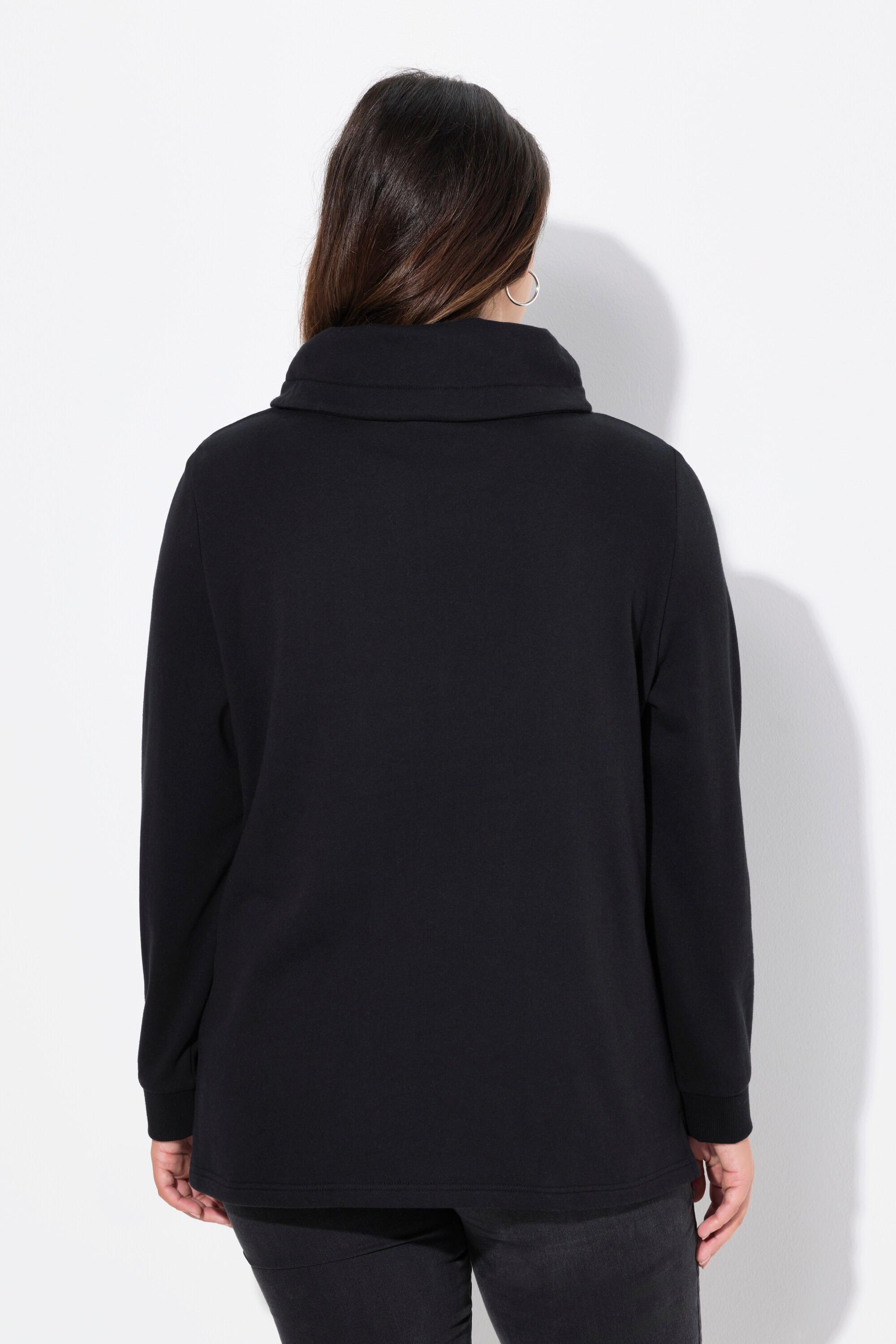 Ulla Popken  Sweatshirt, Blüten, Stehkragen, Langarm 