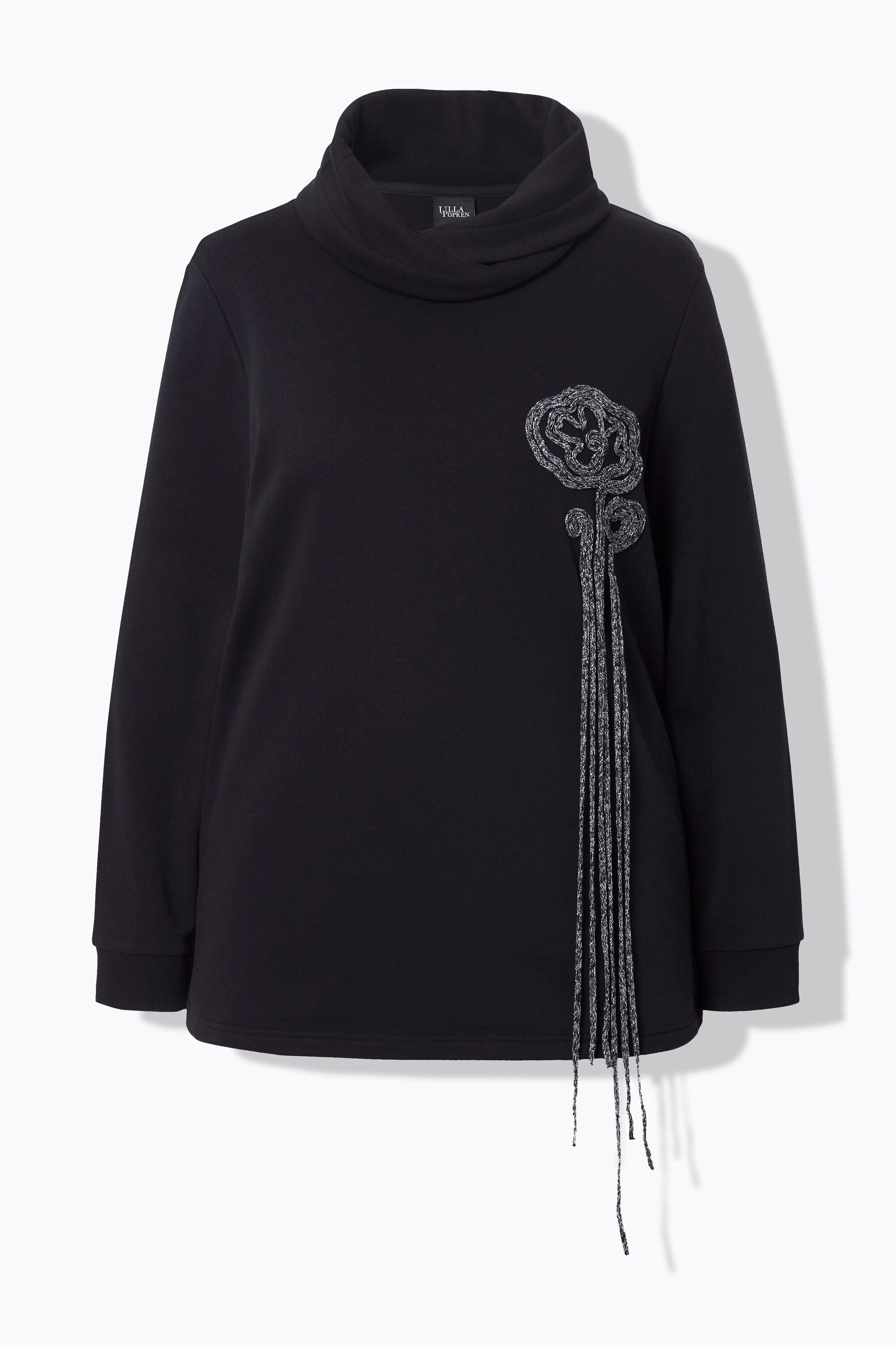 Ulla Popken  Sweatshirt, Blüten, Stehkragen, Langarm 