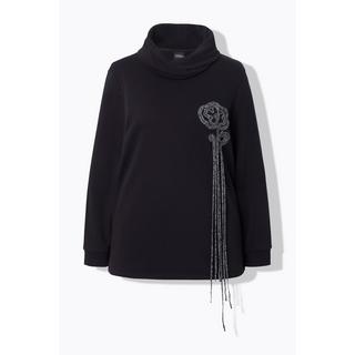 Ulla Popken  Sweatshirt, Blüten, Stehkragen, Langarm 