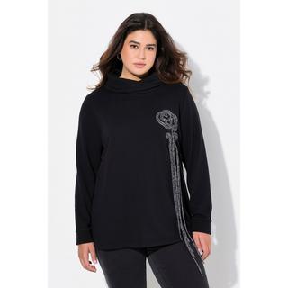 Ulla Popken  Sweatshirt, Blüten, Stehkragen, Langarm 