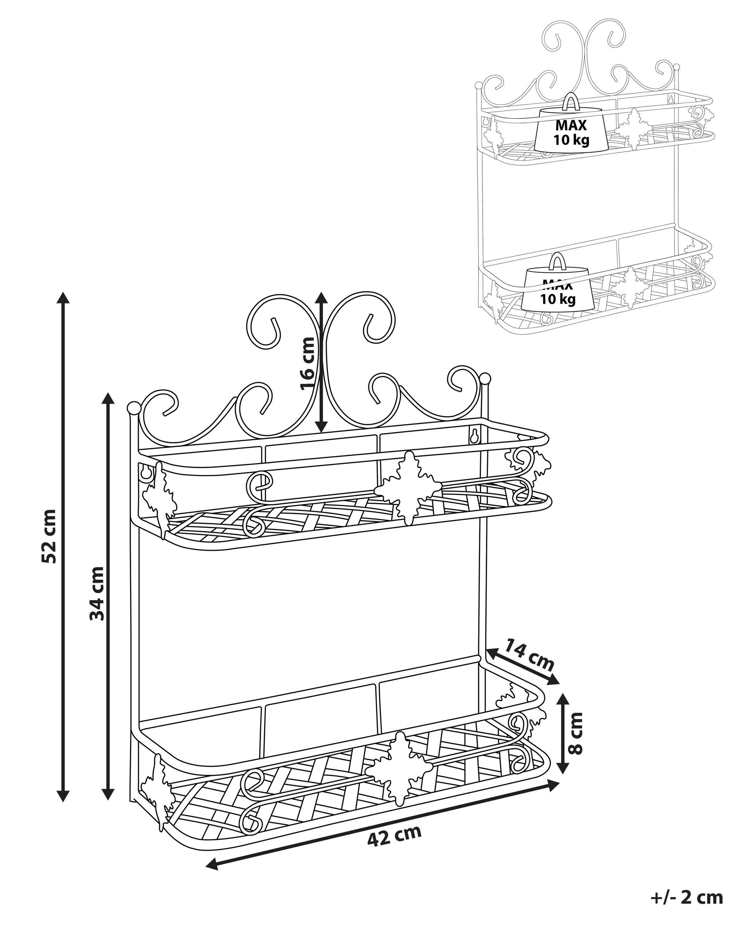 Beliani Wandregal aus Eisen Retro MARAYES  
