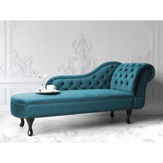 Beliani Chaise longue versione destra en Velluto Glamour NIMES  