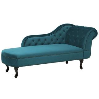 Beliani Chaise longue versione destra en Velluto Glamour NIMES  