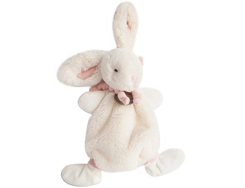 DouDou et compagnie  Schmusetuch Hase Bonbon Rosa (26cm) 