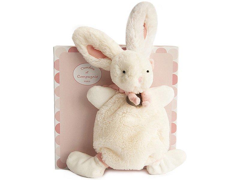 DouDou et compagnie  Schmusetuch Hase Bonbon Rosa (26cm) 