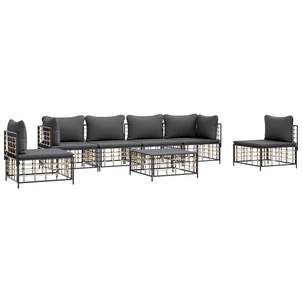 VidaXL Garten lounge set poly-rattan  