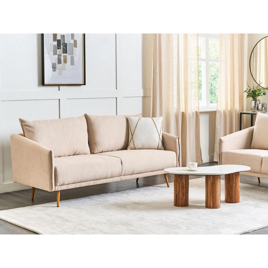 Beliani Canapé 3 places en Velours Rétro MAURA  