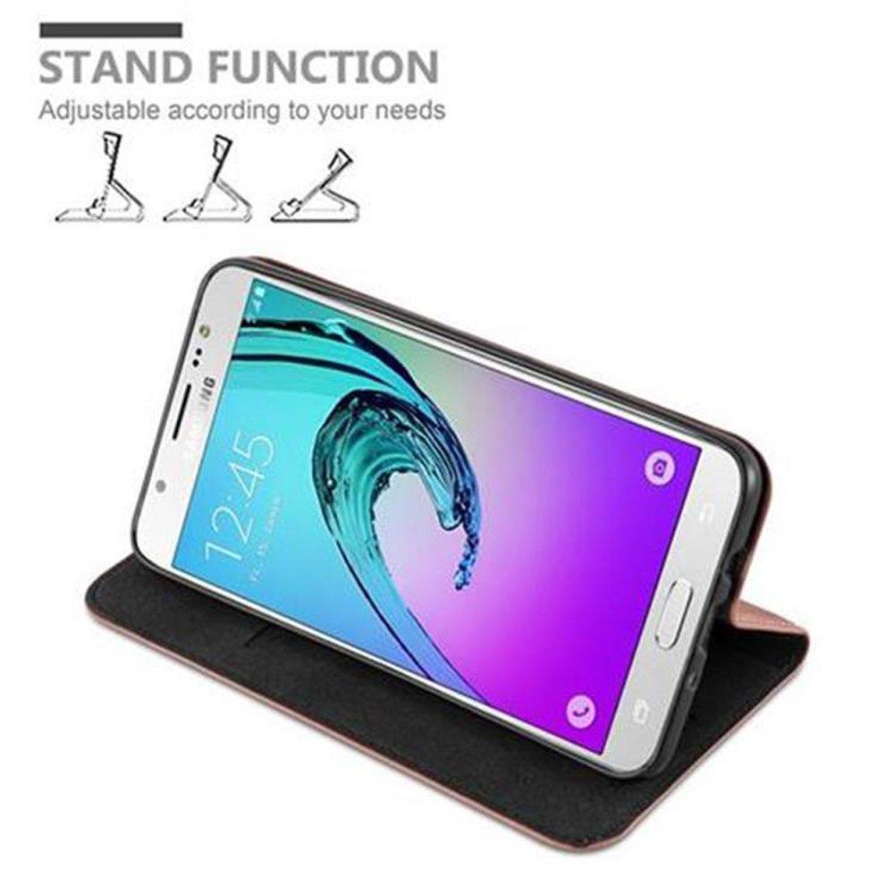 Cadorabo  Cadorabo Hülle kompatibel mit Samsung Galaxy J7 2016 - Schutzhülle mit Magnetverschluss, Standfunktion und Kartenfach 